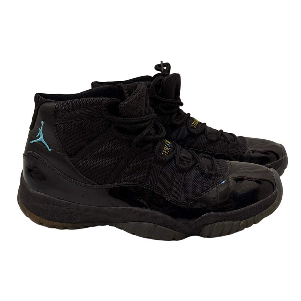 AIR Jordan 11 Retro Black Gamma Blue High Top Sneakers Size 13